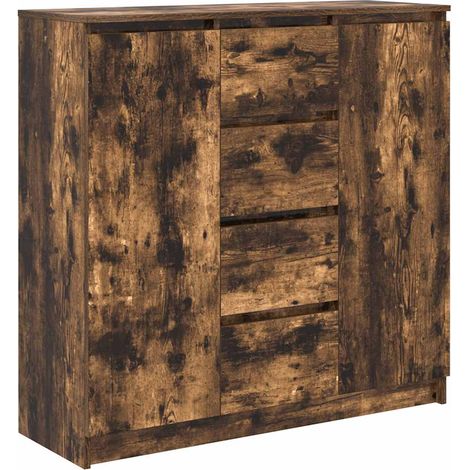 Maison Exclusive - Buffet avec tiroirs chêne fumé 100,5x35x98,5 cm bois ingénierie (1/5)