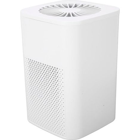 Longziming - Purificateur d'air ionique avec filtre HEPA - Élimine la poussière, la fumée de cigarette, le pollen et les odeurs - Ultra-silencieux - Modèle compact pour chambre ou bureau - Blanc (1/5)