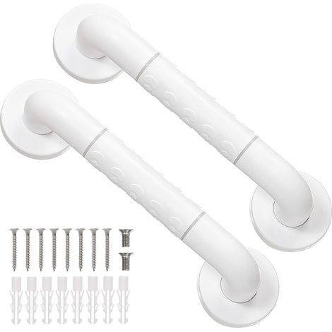 2 Haltegriffe aus Edelstahl für das Badezimmer, 30 cm
