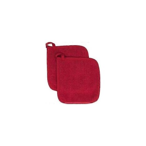 Juego de 2 manoplas de cocina de felpa de algodón SZTXJ (rojo pimentón) - Crezuo