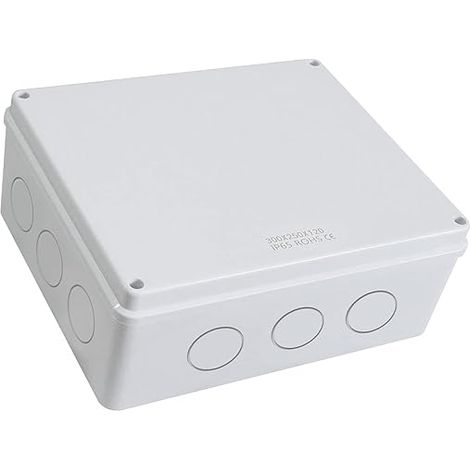 Boîte de jonction étanche ip65 - 300 x 250 x 120 mm - résistant à la poussière - boîte de protection blanche (1/4)