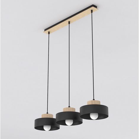 Lámpara colgante Laba Negro (3 luces) (1/5)