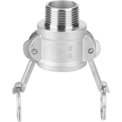 Adaptateur de pompe à déchets en acier inoxydable DN20 3/4" B, raccord femelle à verrouillage par came avec filetage mâle. (1/5)