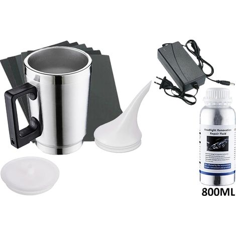 Kit de restauración de faros, polímero líquido, fácil aplicación, 800 ml y 220 V. (1/2)