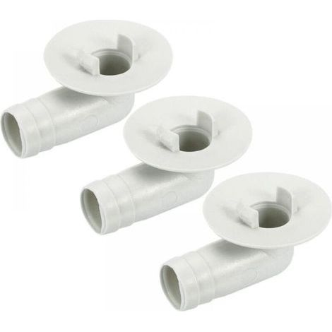 Set of 3 raccord de tuyau de vidange de climatiseur avec anneau en caoutchouc pour mini-unités split et climatiseurs de fenêtre. blanc (hauteur totale : 51 mm/2 ") (1/5)