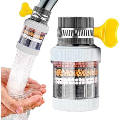 Wasserfilter, Leitungswasserreiniger, spritzwassergeschützt, geeignet für den Wasserhahn in der Küche zu Haushalt