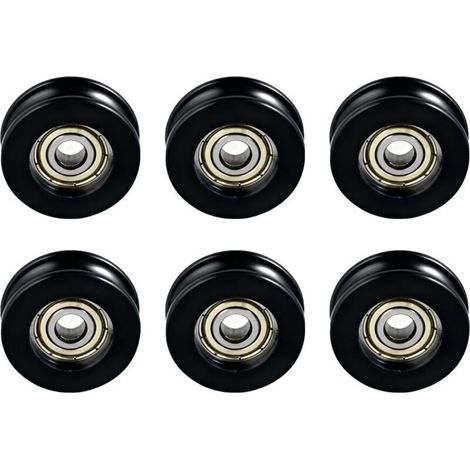 6 PièCes Roulette Porte Baie Vitréee Coulissante, Roulettes Rechange Pour Porte Moustiquaire, Coulissante Douche Accessoires, Pour Stores, Tiroirs, Portes En Aluminium, Armoires, 5×20×7mm (1/5)