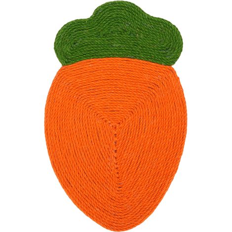 Griffoir Mural Chat Jute Ventouse Forme Carotte Design Mignon Protecteur Meubles Gain de Place Accessoire Intérieur (1/4)