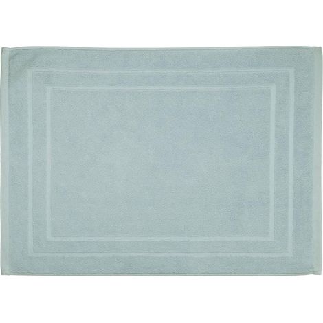 Tapis de bain 50 x 70 cm moderne bleu givre (1/2)