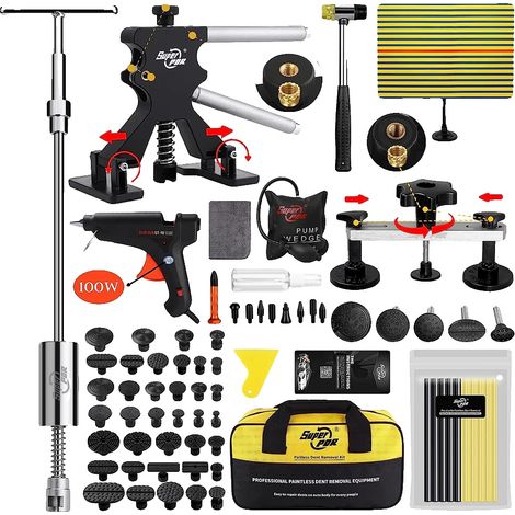 Kit per la riparazione di ammaccature auto, strumenti multiuso, rimozione efficace delle ammaccature, include 19 strumenti (1/2)