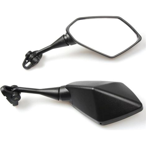 ALOVEZ Rétroviseurs Universels Moto, Miroirs Sport pour Guidon Café Racer, Montage Inversé en Aluminium CNC Réglable (1/5)