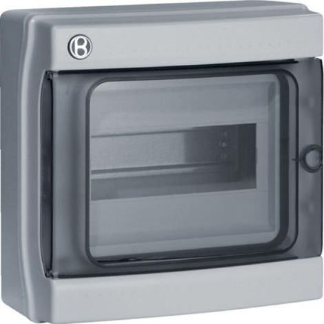 Centralino ip65 8 moduli portella fumè linea pablo grigio bocchiotti b06522