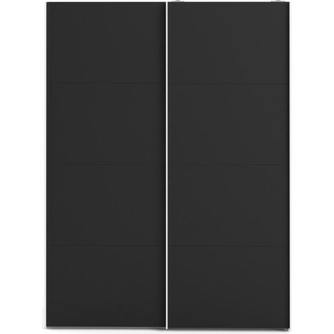 Veto Schiebetürenschrank B150 cm 2 Türen weiß und mattschwarz. (1/5)