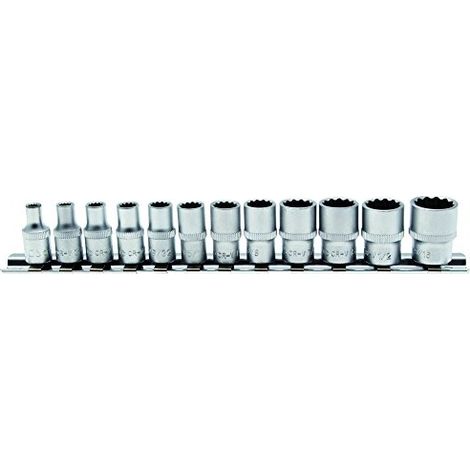 Jeu de douilles BGS Technic 12 pièces argent acier