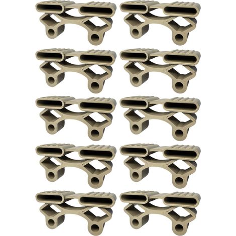 10x Embout support de latte suspendu double court 38 x 8 mm en élastomère pour sommier cadre bois Embout Lit Meuble Fixation Tenon, Beige (1/5)