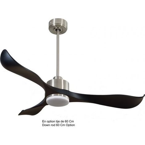 Modulo de KlassFan - Super déstratificateur d'air, avec Lumière Chrome et noir idéal pour 70 à 90 m²  KLDC3SlimP2bkL1ch (1/5)