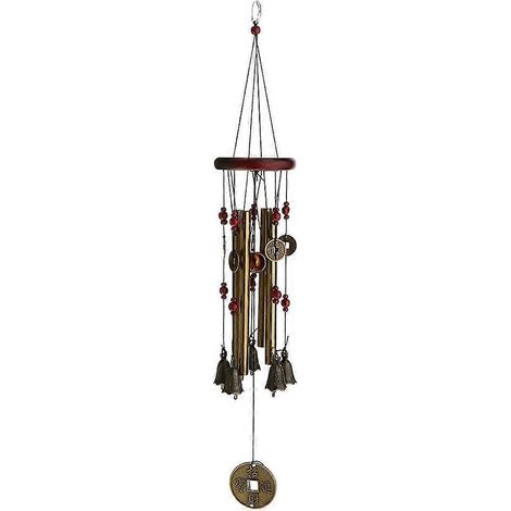 Carillon éolien en cuivre à 4 tubes et 5 cloches pour jardin et extérieur (1/5)