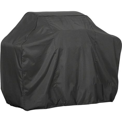 Funda para barbacoa de tela Oxford 210D, negra, impermeable y a prueba de polvo (145 x 61 x 111 cm)