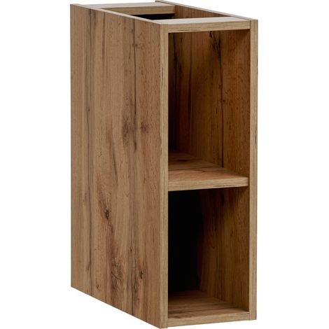 Etagère - extension de salle de bain suspendue XILO CHÊNE 20 cm - style industriel (1/5)