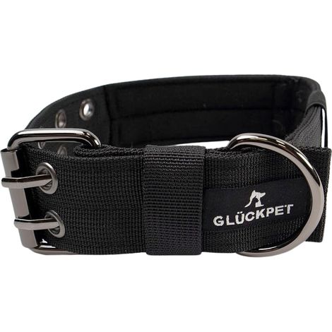 Collar para Perro con Hebilla Velcro y Anilla en D Talla XL 51-61cm Glückpet