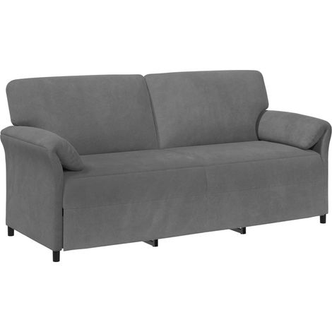 Sofá de 3 plazas Gris oscuro 198 x 83 x 95 cm Terciopelo vidaXL