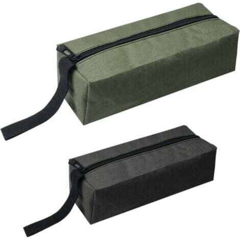 Kit di attrezzi, con robusta cerniera, borsa porta attrezzi multiuso, borsa porta attrezzi impermeabile e resistente all'umidità, borsa porta attrezzi (nera, verde)