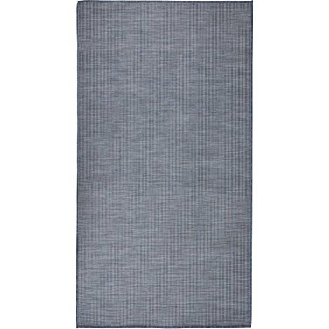 Outdoor-Teppich Flachgewebe 80x150 cm Blau vidaXL (1/5)
