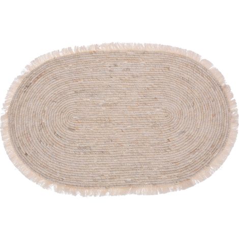 Tapis ovale pour le salon, avec feuilles de maïs, 80 x 50 cm