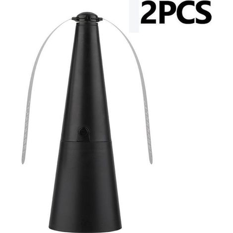Ventilatore da tavolo repellente per mosche, 2 pezzi, ventilatore repellente per mosche ricaricabile, repellente per mosche con lame riflettenti, ventilatori repellenti per mosche per picnic e barbecu (1/5)