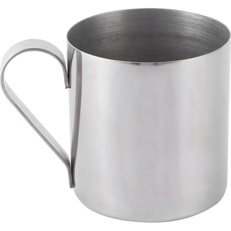 Mug à Cocktail 400ml en Acier Inoxydable 304, Tasse à Bière et Café, Récipient Argenté pour Boissons