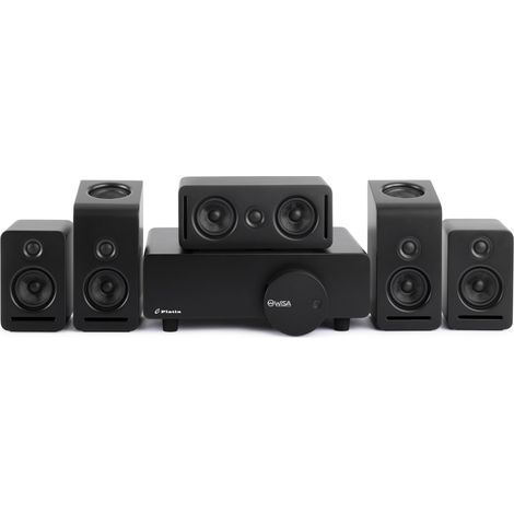 Système Home Cinéma Sans Fil 5.1.2 Dolby Atmos Monaco avec Haut-parleurs Up-firing et Son Surround 360° Noir (1/5)