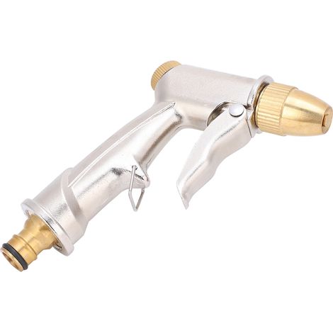 Pistolet à eau pour le lavage de voiture, en laiton pur et entièrement métallique, haute pression pour le nettoyage domestique. (1/5)