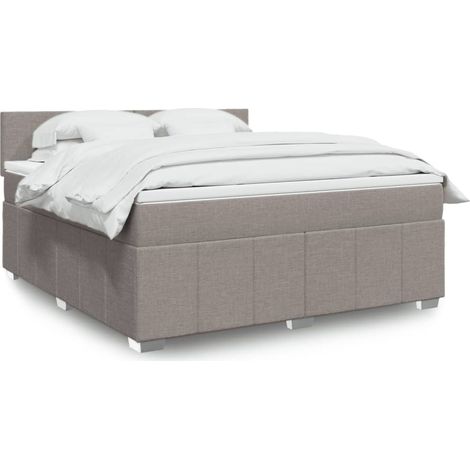Boxspringbett mit Matratze Taupe 180x200 cm Stoff (1/5)