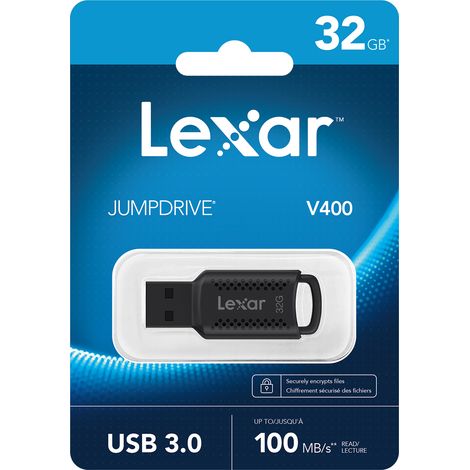 Lexar JumpDrive LJDV400032G-BNBNG lecteur USB flash 32 Go USB Type-A 3.2 Gen 1 (3.1 Gen 1) Noir (1/5)