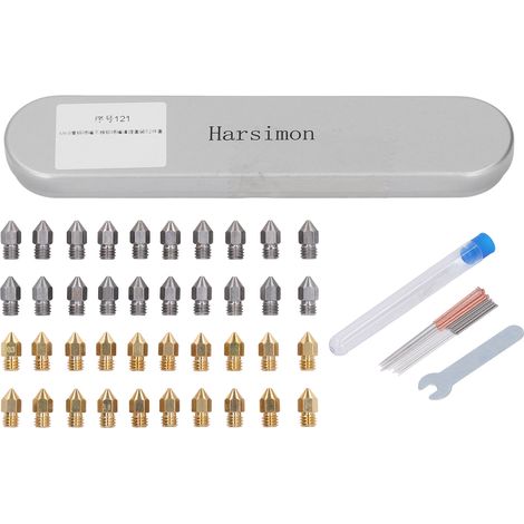 Kit 52 Buses Imprimante 3D Laiton Acier Inoxydable Outil Nettoyage Pièces Extrudeur Accessoires MK8 (1/5)