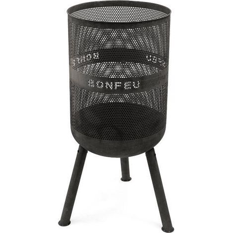 Ambiance BonVes 45 Feuerstelle Schwarz 45x45 cm elegantes Design (1/3)