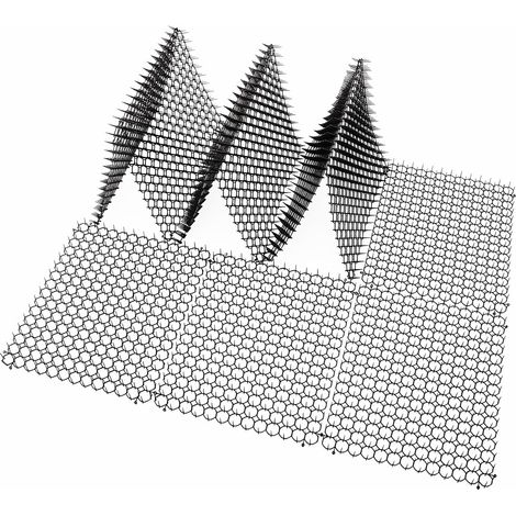 Lot de 10 Tapis Répulsifs Chat avec Pointes - Tapis Anti-Chat Extérieur/Intérieur - Pointes 2,5 cm - Motif Grille Plastique Résistant - Couverture 4 m² - Protection Jardin, Balcon, Terrasse (1/5)