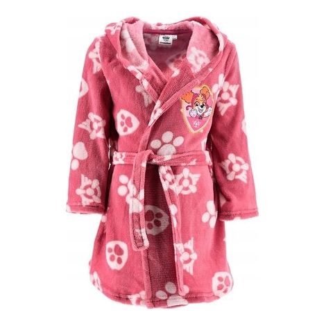 Peignoir Pat' Patrouille pour filles, rose sale, doux, taille 5 FN01K (1/4)