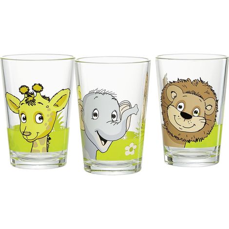 Trinkglas "Dschungeltiere" 3er Pack
