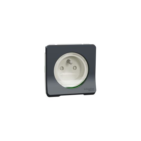 Toma-salida MUREVA gris IP55 2P+E 16 A 250 V AC, montaje rasante, 1 socket.