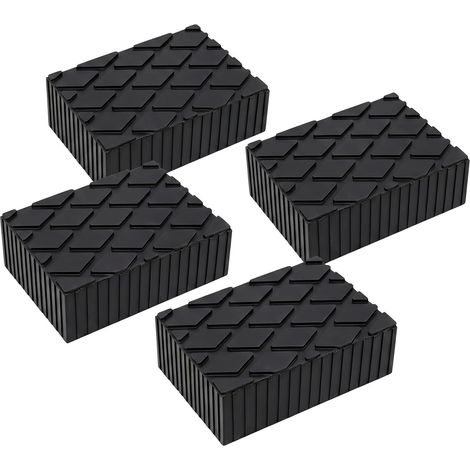 Lot de 4 blocs en caoutchouc 120 x 80 x 20 mm pour cric de voiture, coussin universel antidérapant en caoutchouc, bloc de support pour poutre de levage, bloc de support en caoutchouc pour voiture (1/5)