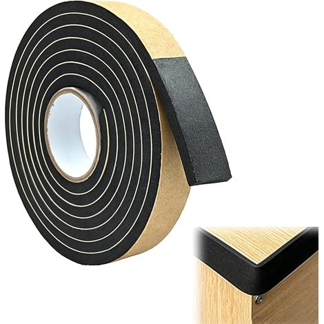 Ruban Feutre Autocollant 20 m x 20 mm x 1 mm Noir, Bande Feutrine Adhésive Anti-Rayures et Anti-Bruit, Autocollante, Patins Découpables pour Meubles, Portes, Fenêtres Protection Sol (1/5)