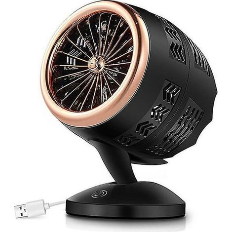 Chauffage soufflant portable 350W USB, ventilateur de bureau silencieux, thermostat réglable, chauffe rapide pour maison et bureau (1/3)