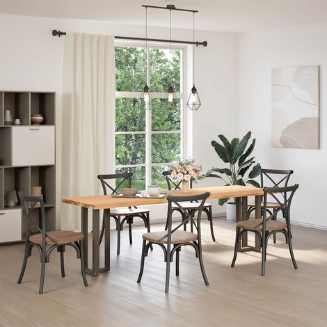 Pied de meuble,Pieds de table console en T, 2 pièces, noir, 25 x 28 x (72-73) cm, acier CFW65864 (1/5)