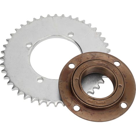 Jeu de pignons arrière 44T T8F sans dent pour motos miniatures et quads, performance stable et grande robustesse, 4 trous de fixation. (1/5)