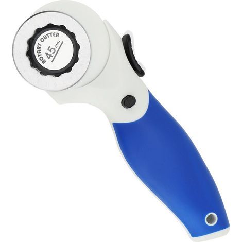 Cutter Rotatif de 45 mm Outil de Découpe Précis pour Couture. Tissus. Cuir et Papier. Poignée Ergonomique et Sécurisée (1/5)