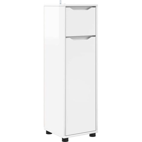 Maison Exclusive - Badezimmerschrank mit Regal Hochglanz Weiß 30,