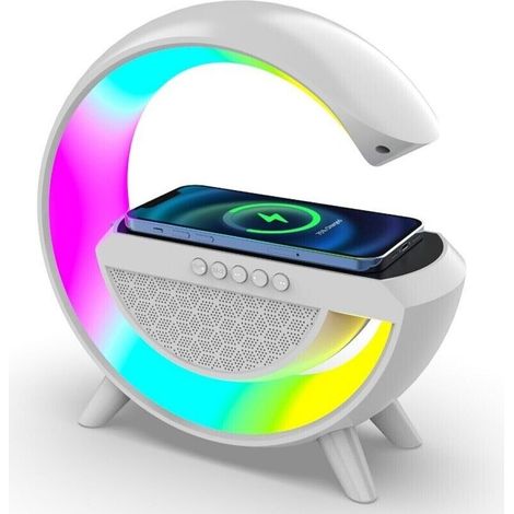 Lampada Led RGB Bluetooth cassa Speaker Con Caricabatterie Wireless BT2301 (1/5)