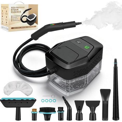 Nettoyeur Vapeur, Nettoyeur à Vapeur Portable 1500W Basse Pression, Chauffage Rapide 15s, Réservoir d’eau 1,8L, 12 Accessoires Inclus,Cuisine (1/5)