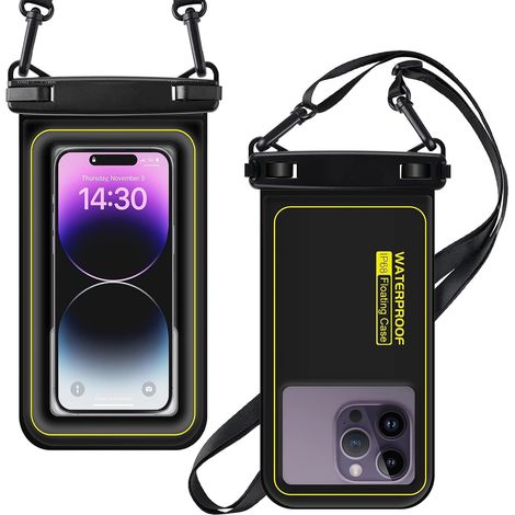 Pochette Étanche Smartphone IPX8 Pochette Waterproof Téléphone Portable etanche pour iPhone 15 14 13 12 11 Pro Max Plus Samsung Galaxy S23 S22 S21 Huawei Xiaomi jusqu'à 6.8" avec Corde Réglable